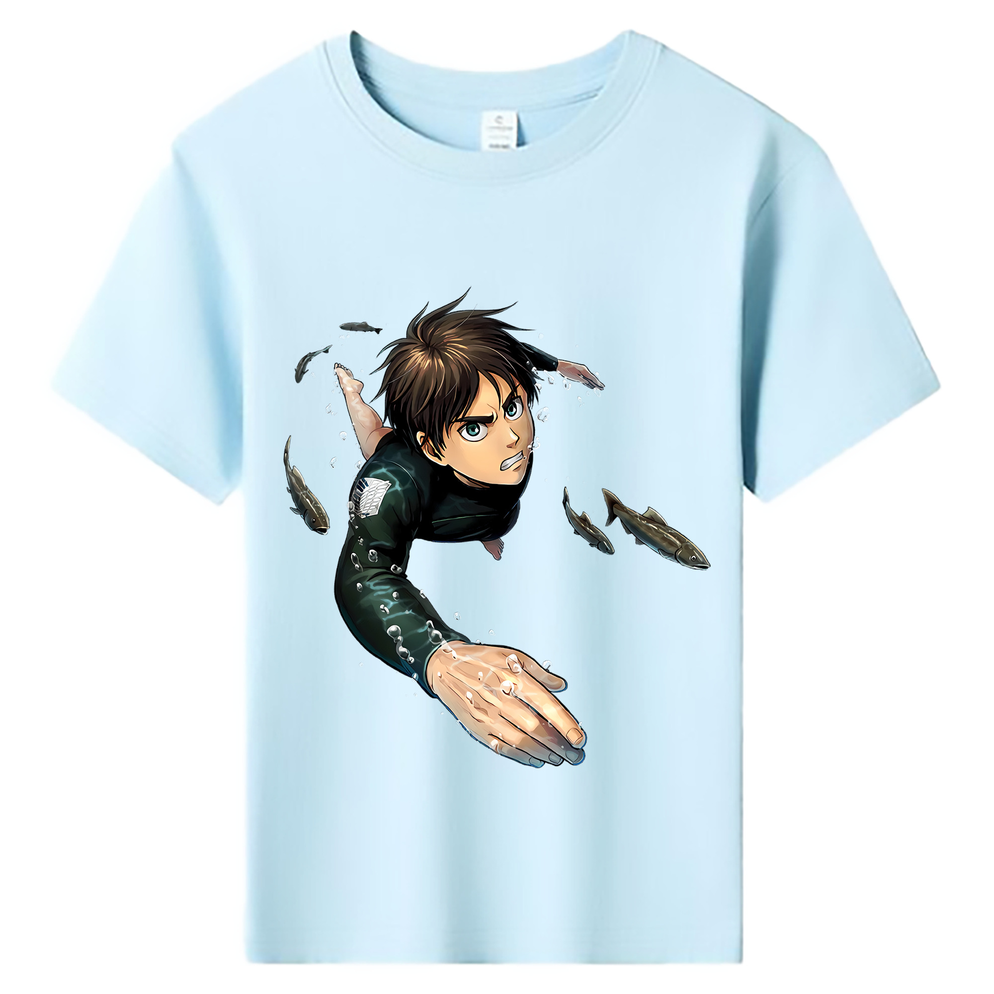 （画像用） 進撃の巨人 エレン･イェーガー Attack on Titan Eren Jäger 綿100％キッズTシャツ（フロントプリント）